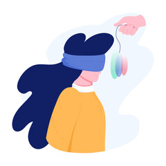 Character based illustration of hypnosis