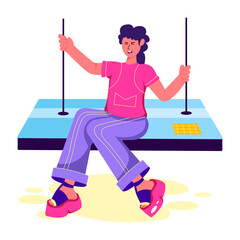 An illustration of card purchase in flat style 