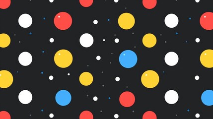 Retro polka dot seamless pattern with red and pink circles, vector design for wallpaper, card, and paper