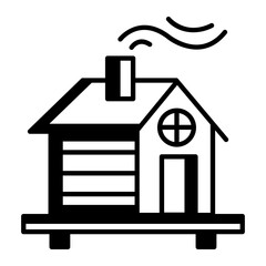 A line style icon of lodge 