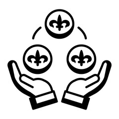 An outline style icon of juggling 