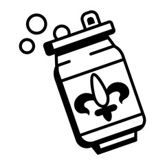 A fizzy drink icon in linear style 