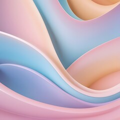 An abstract background with blurred shapes in pastel colors. An abstract forms, organic shape, light blue and purple gradient.
