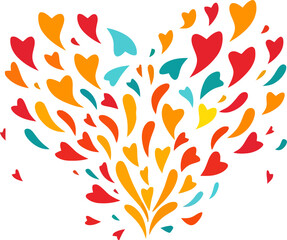 Freedom Love Silhouette Flat Icon Design Vector Illustration.