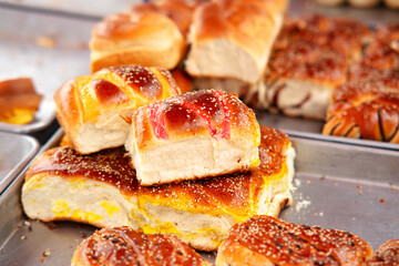 Fresh soft bread just out of the oven