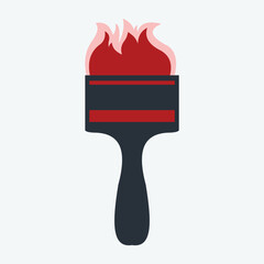 Vector illustration of brush design for painting house walls.