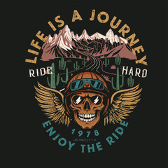 motorcycle t shirt graphic.skull and wings