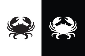 Crab icon silhouette vector illustration. Seafood icon, Beaches and Sea Life Crab vector icon silhouette black