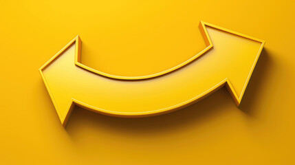 Dynamic curved arrow in a vibrant design, ideal for conveying movement and direction in creative projects.
