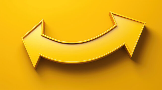 Dynamic curved arrow in a vibrant design, ideal for conveying movement and direction in creative projects.