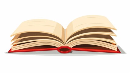 A simplistic icon of an open book, showcasing its pages in a clean design. Perfect for educational themes and literary projects.