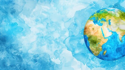 Celebrate Earth Day with vibrant watercolor art Educate and inspire others about nature and sustainability.