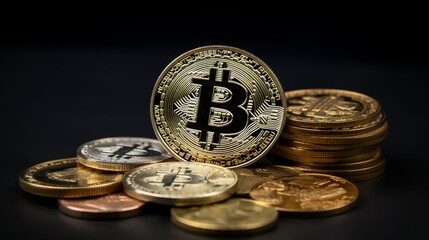 Financial prosperity  key profit growth metrics surrounded by symbols of wealth and success