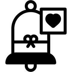 bell, ring bell, heart , love and romance, miscellaneous, valentines day, valentine Icon