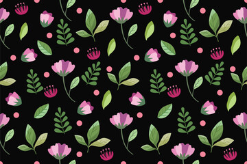 Elegant seamless pattern with flowers, design elements. Floral pattern for invitations, cards, print, gift wrap, manufacturing, textile, fabric, wallpapers
