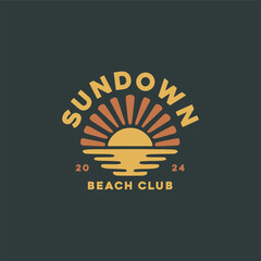 Vintage surf design template for surf club, surf shop, surf merch.