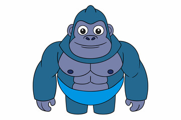 Great Ape vector illustration featuring cartoon, clipart, and line art designs. Perfect for printable graphics and digital projects.