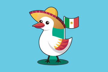 Duck with Mexican hat-2