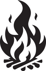  fire vector silhouette illustration logo art