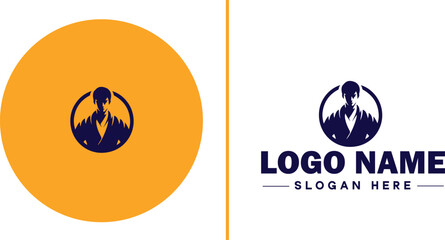 Martial arts school icon Dojo Martial arts academy Karate school flat logo sign symbol editable vector