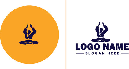 Martial arts school icon Dojo Martial arts academy Karate school flat logo sign symbol editable vector