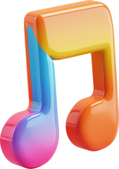 Colorful music note
