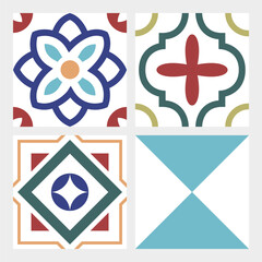 abstract colored rapported tiles