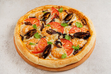 pasta with seafood and cheese