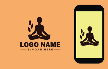 Spa icon Dojo Martial arts academy Karate school flat logo sign symbol editable vector