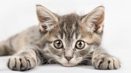 Naklejka premium Small gray kitten