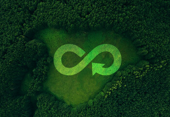 Circular economy concept. Sharing,reusing,repairing,renovating and recycling existing materials and products as much possible. Energy consumption and CO2 emissions are increasing.	
