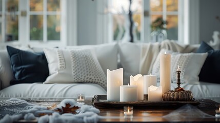 Spooky Halloween paradise with eerie fog, dim lighting, cobwebs, and creepy decorations for a chilling haunted atmosphere.