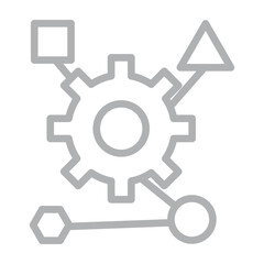 Schema Markup Vector Line Grey Icon Design