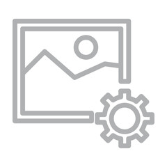 Image Optimization Vector Line Grey Icon Design