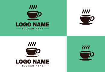 Cafe icon Coffeehouse Bistro Café bar flat logo sign symbol editable vector