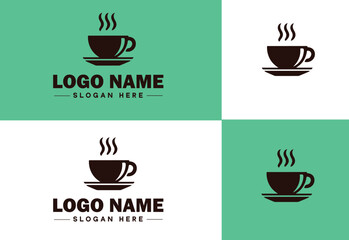 Cafe icon Coffeehouse Bistro Café bar flat logo sign symbol editable vector