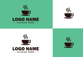 Cafe icon Coffeehouse Bistro Caf&eacute; bar flat logo sign symbol editable vector
