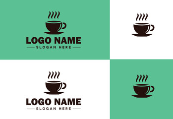 Cafe icon Coffeehouse Bistro Café bar flat logo sign symbol editable vector