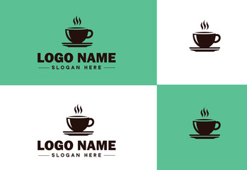 Cafe icon Coffeehouse Bistro Caf&eacute; bar flat logo sign symbol editable vector