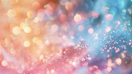 A soft blend of pastel pink, blue, and yellow bokeh creates a tranquil and soothing atmosphere, perfect for various creative projects or backgrounds