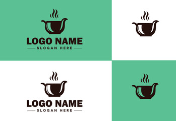 Cafe icon Coffeehouse Bistro Café bar flat logo sign symbol editable vector