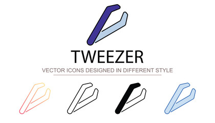 Tweezer icon design with white background stock illustration