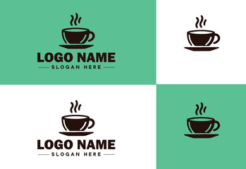 Cafe icon Coffeehouse Bistro Café bar flat logo sign symbol editable vector