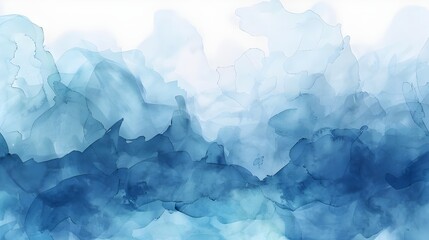 Obraz premium aqua and blue watercolor abstract isolated background
