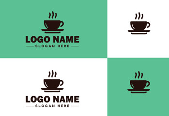 Cafe icon Coffeehouse Bistro Café bar flat logo sign symbol editable vector