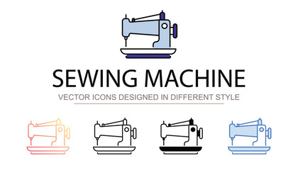 Sewing Machine icon design with white background stock illustration