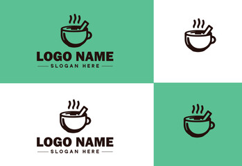 Cafe icon Coffeehouse Bistro Café bar flat logo sign symbol editable vector