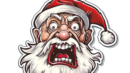 Angry Santa Claus Illustration