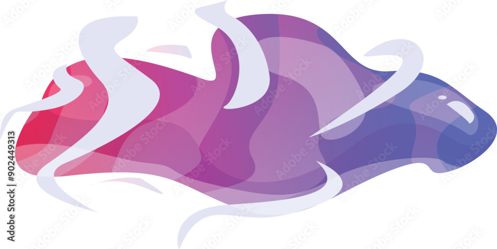 Poster colorful wave shape forming a dynamic flowing background with space for text