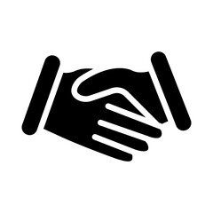 Obraz premium Handshake Vector Glyph Icon Design